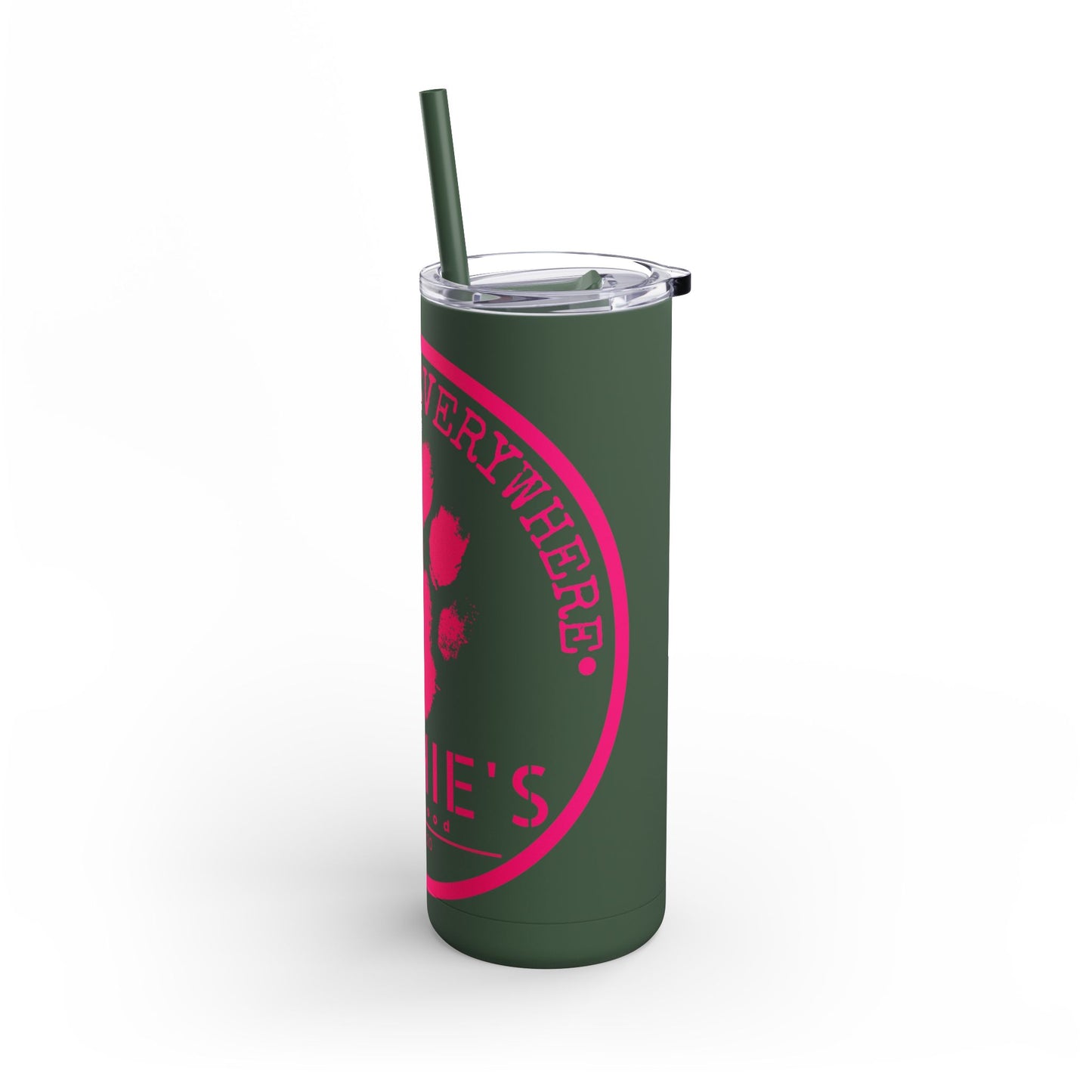 Personalized Pet Lover Tumbler – Custom Matte 20oz Drink Cup with Paw Print Design
