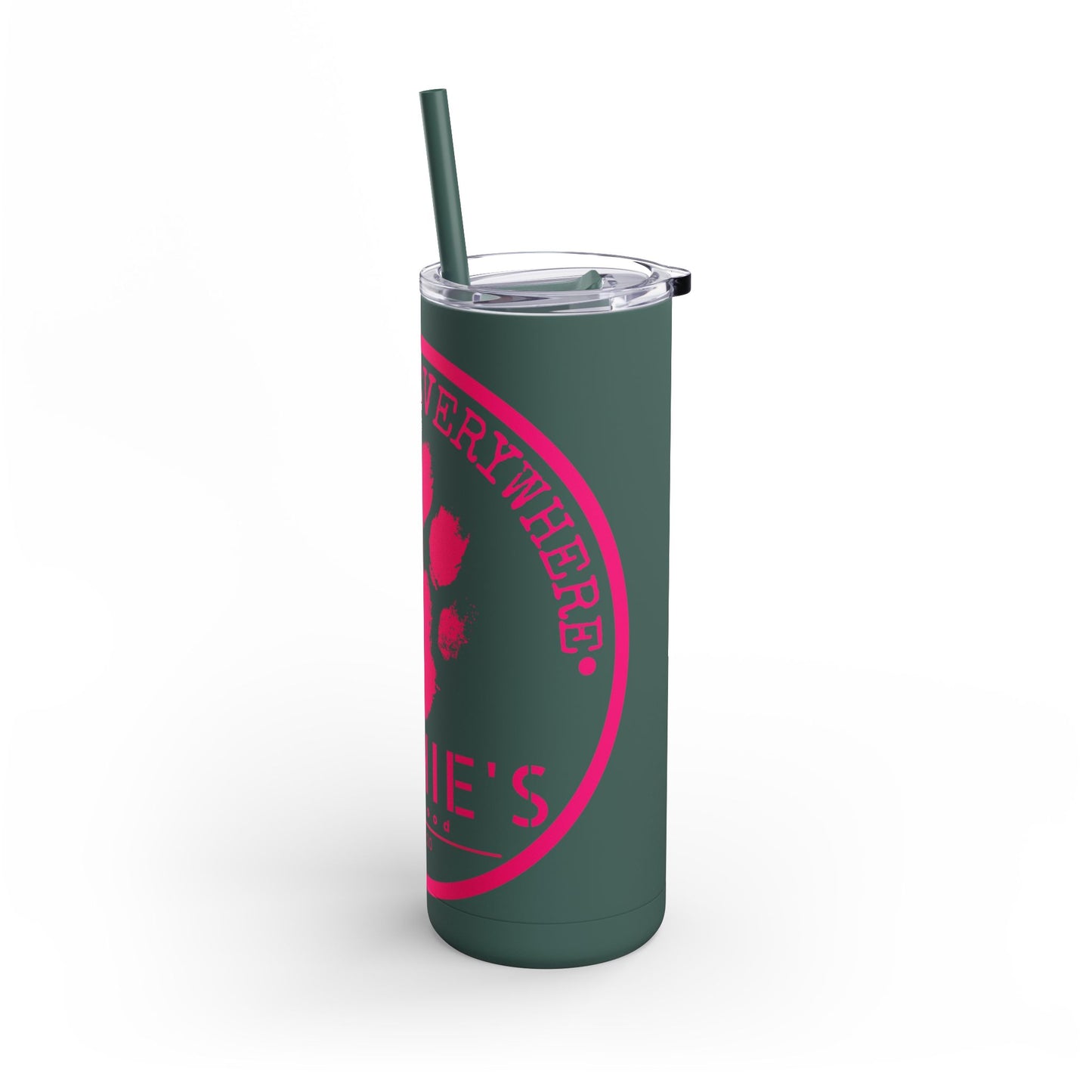 Personalized Pet Lover Tumbler – Custom Matte 20oz Drink Cup with Paw Print Design
