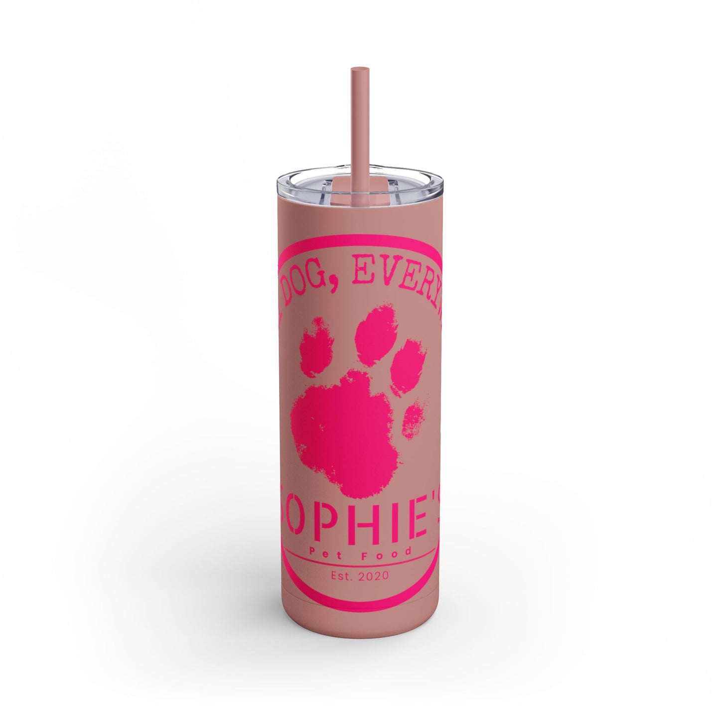 Personalized Pet Lover Tumbler – Custom Matte 20oz Drink Cup with Paw Print Design