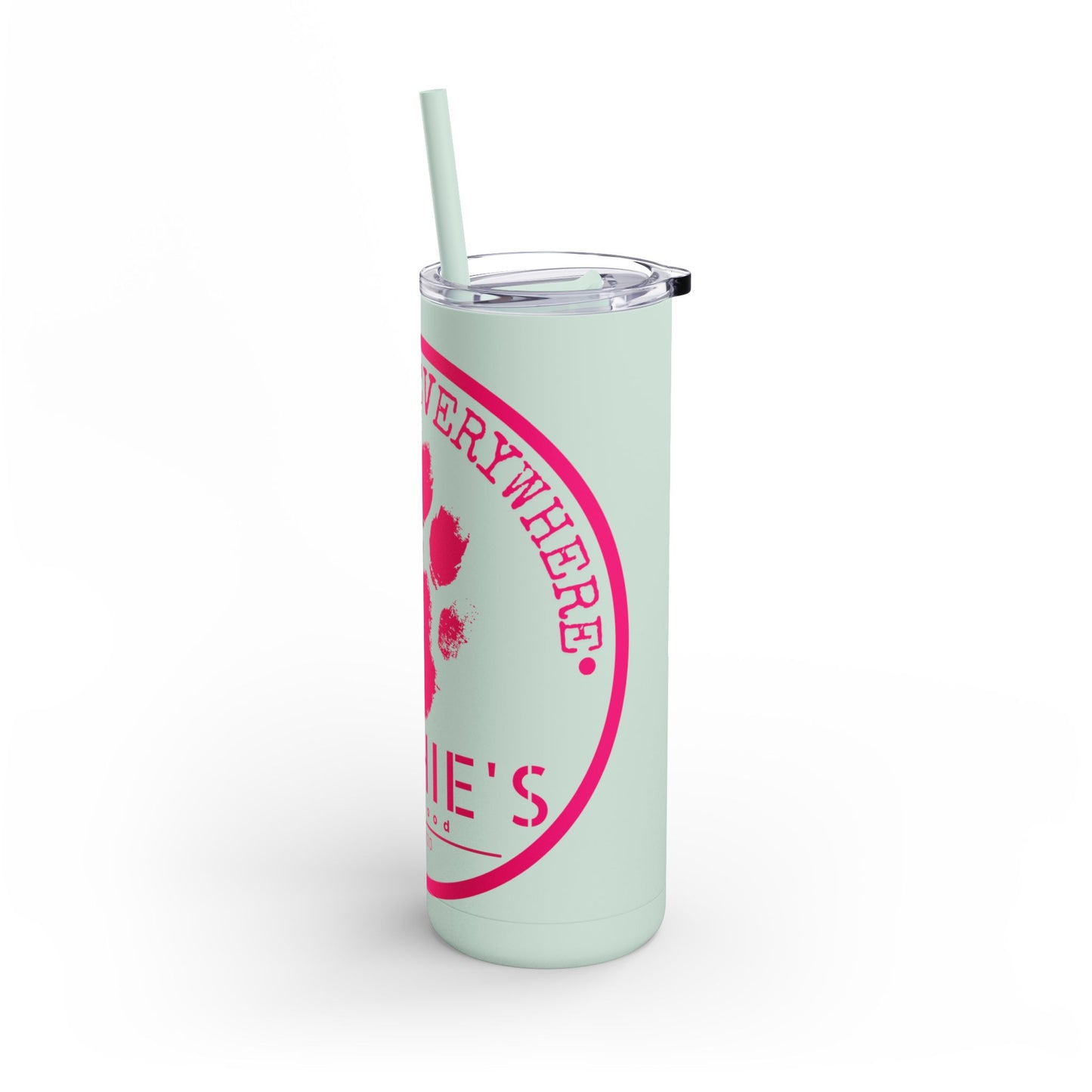 Personalized Pet Lover Tumbler – Custom Matte 20oz Drink Cup with Paw Print Design
