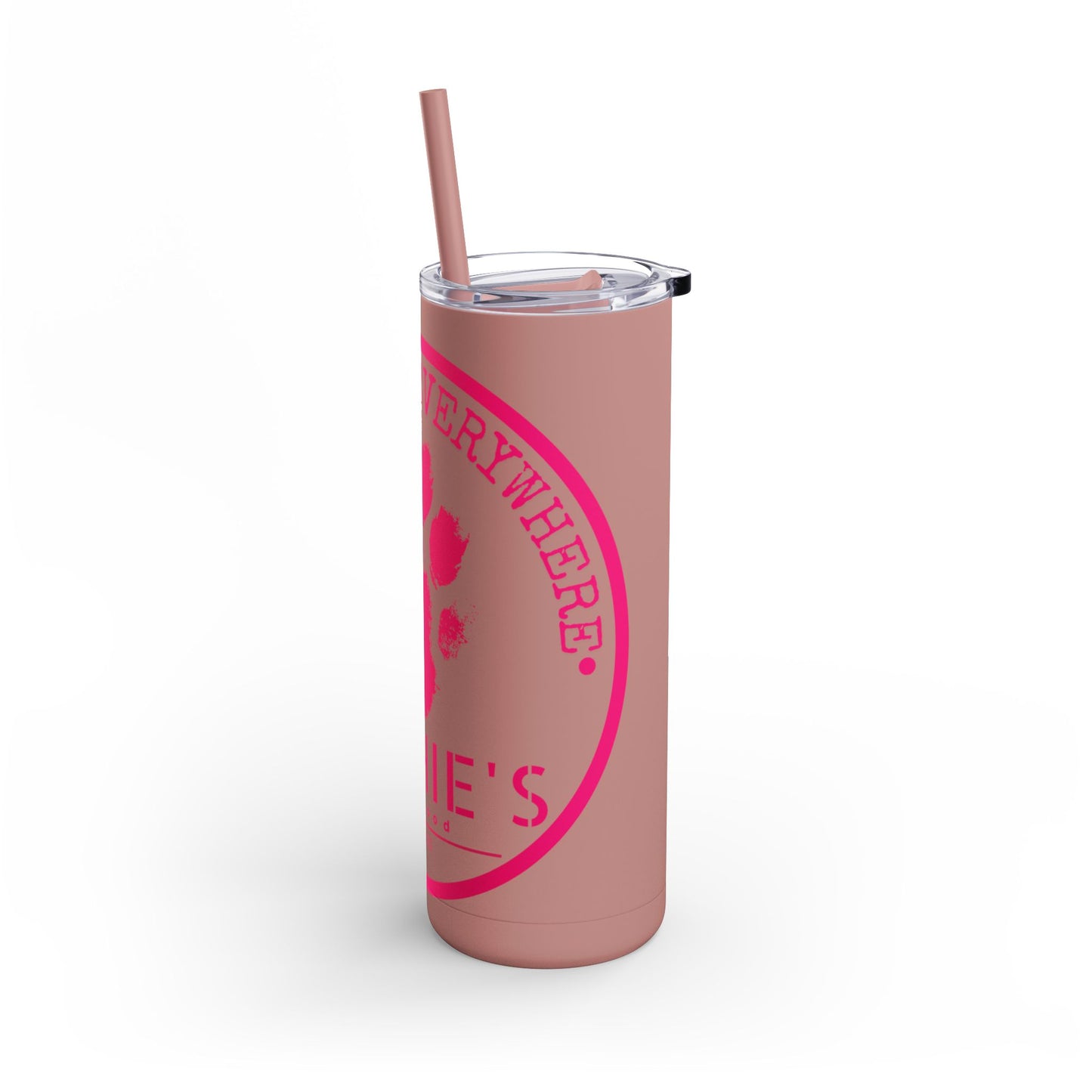 Personalized Pet Lover Tumbler – Custom Matte 20oz Drink Cup with Paw Print Design