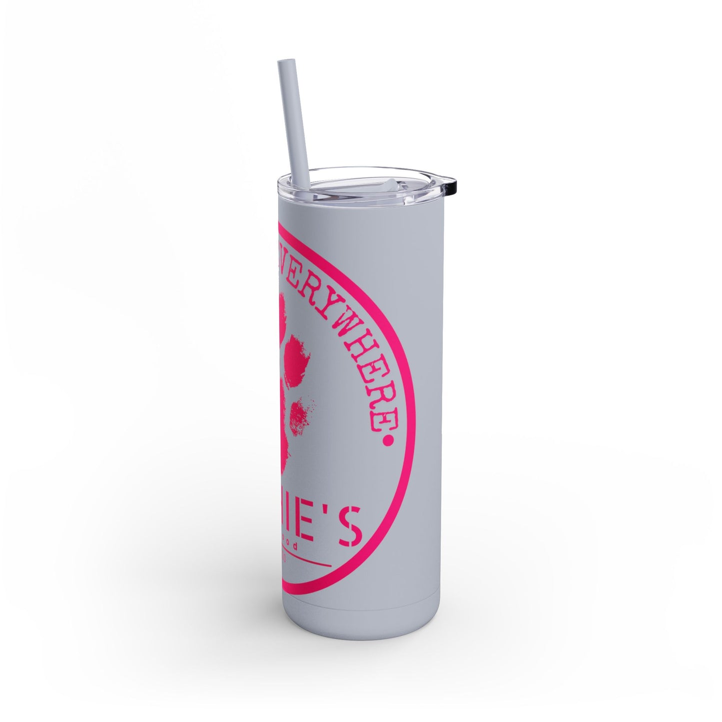 Personalized Pet Lover Tumbler – Custom Matte 20oz Drink Cup with Paw Print Design