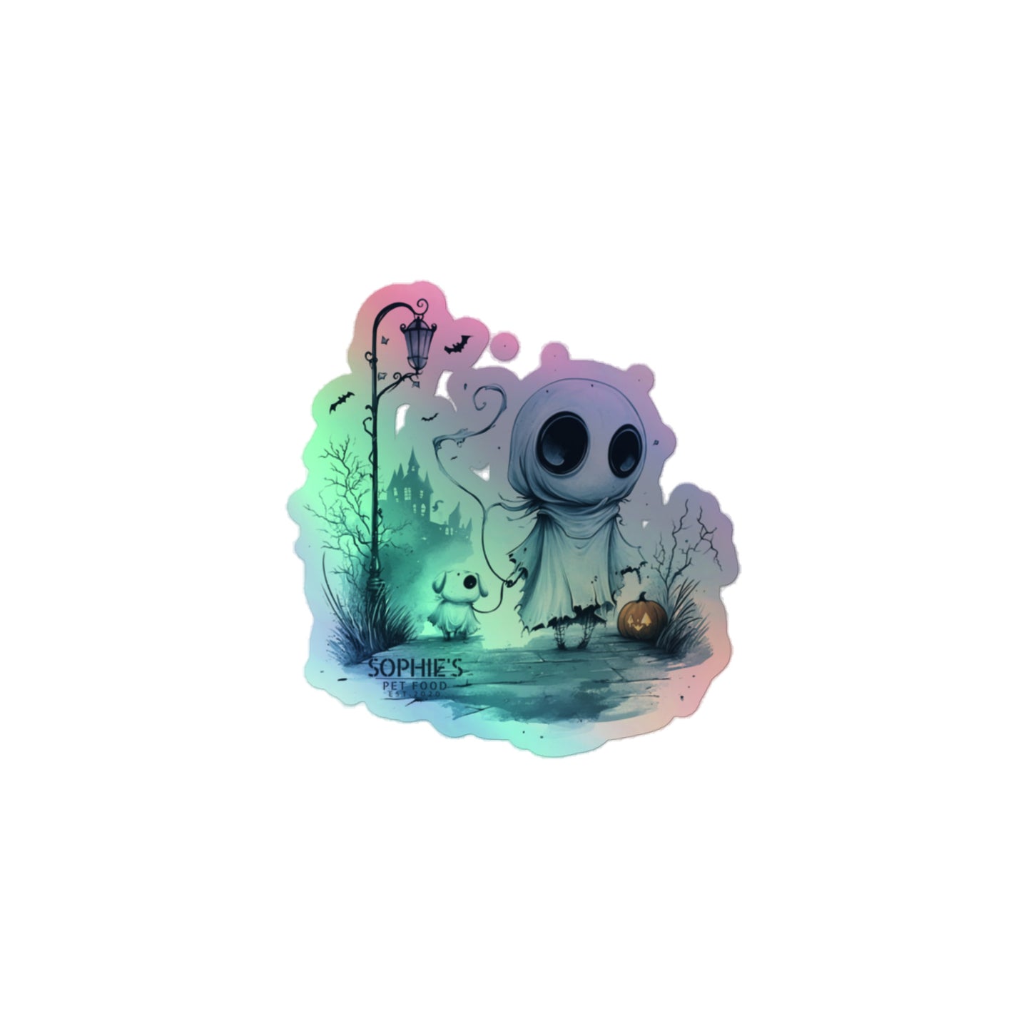 Ghostly Walk Holographic Sticker