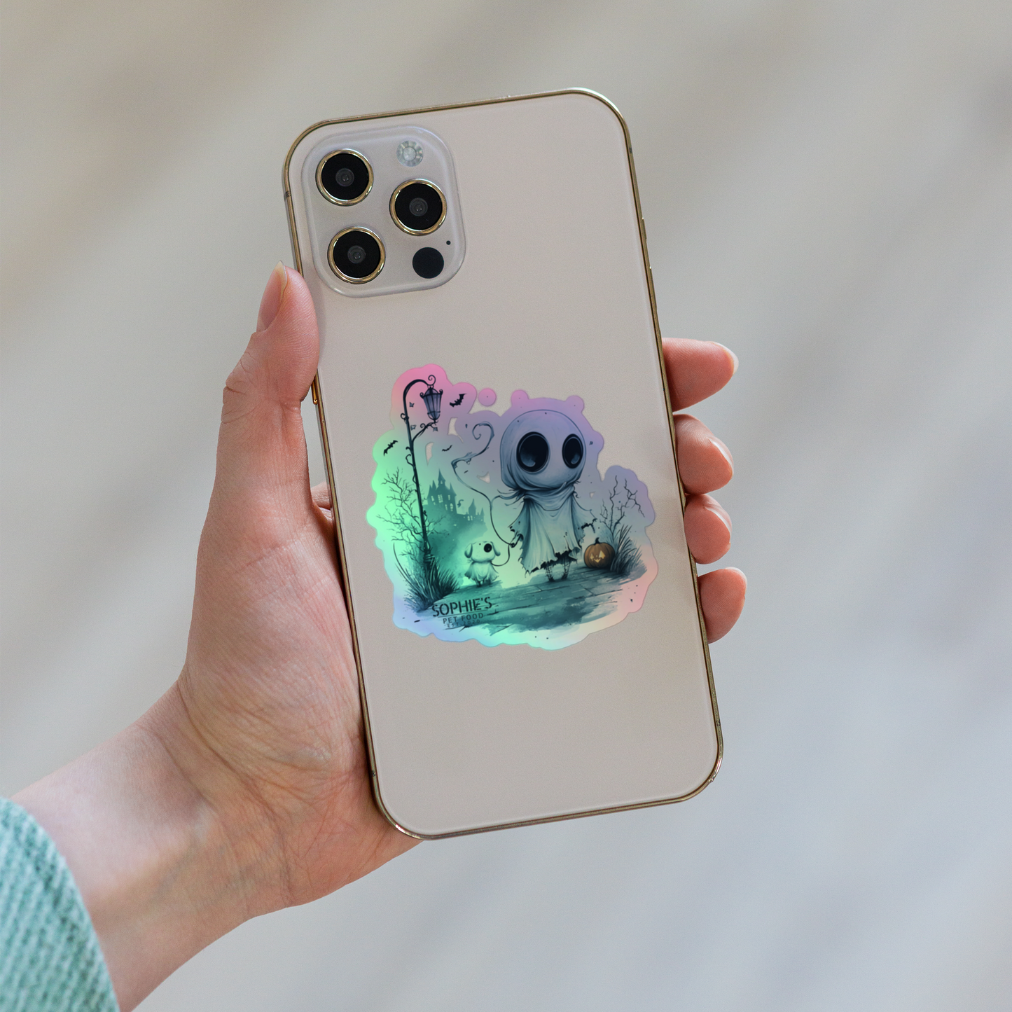Ghostly Walk Holographic Sticker