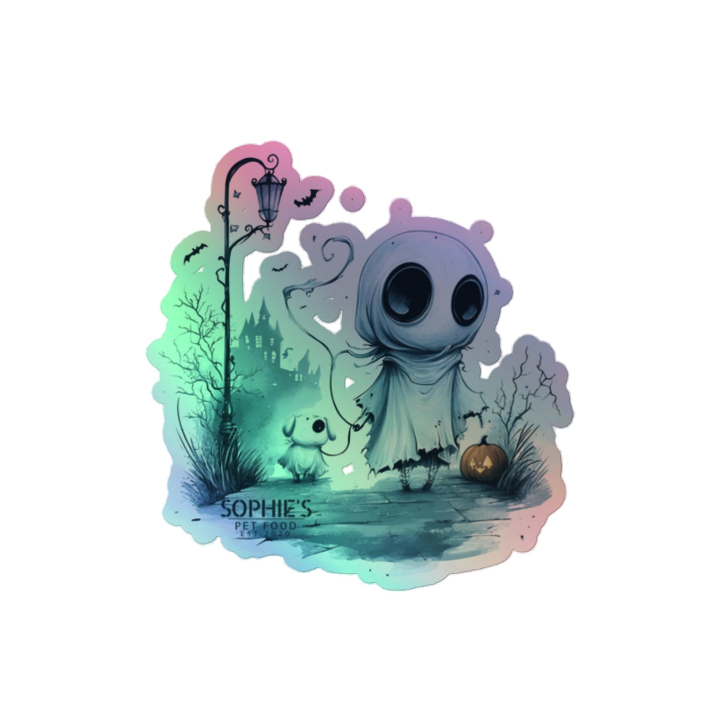 Ghostly Walk Holographic Sticker