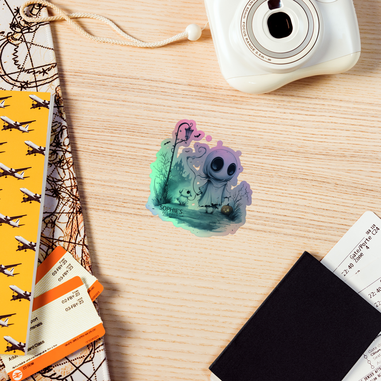 Ghostly Walk Holographic Sticker