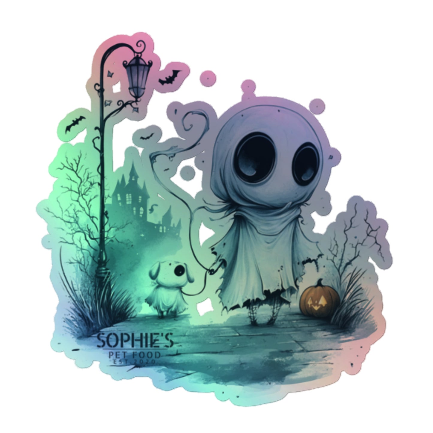 Ghostly Walk Holographic Sticker