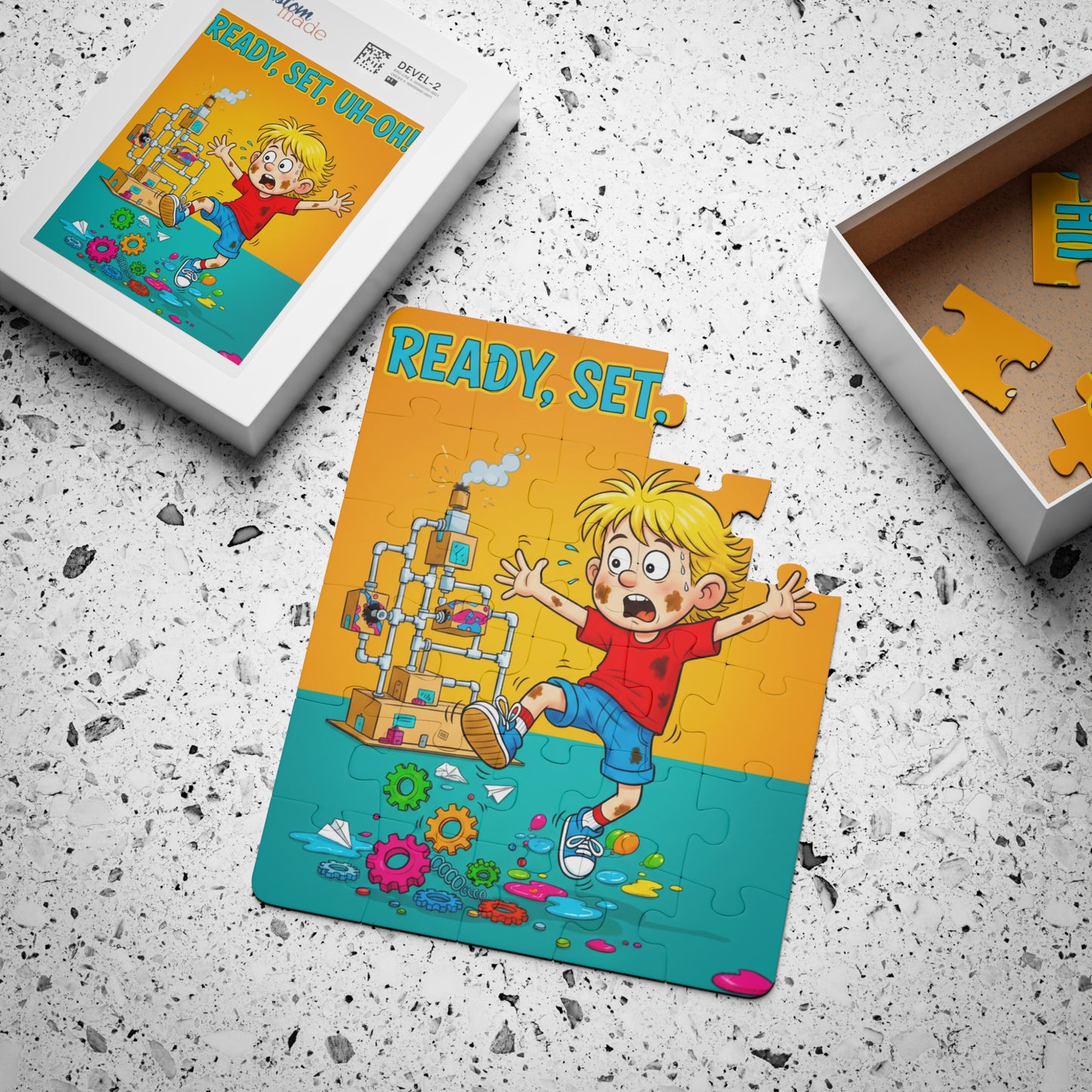 Kids Puzzle — "Ready, Set, Uh-Oh!" 30-Piece Toddler Activity Puzzle