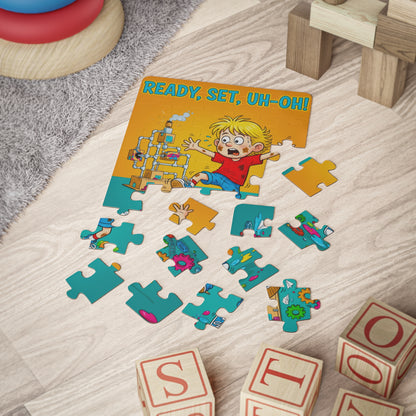 Kids Puzzle — "Ready, Set, Uh-Oh!" 30-Piece Toddler Activity Puzzle