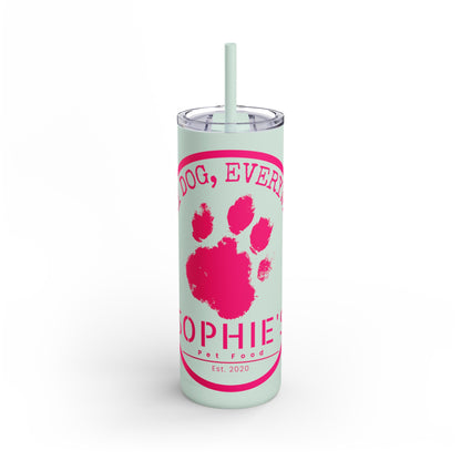 Personalized Pet Lover Tumbler – Custom Matte 20oz Drink Cup with Paw Print Design