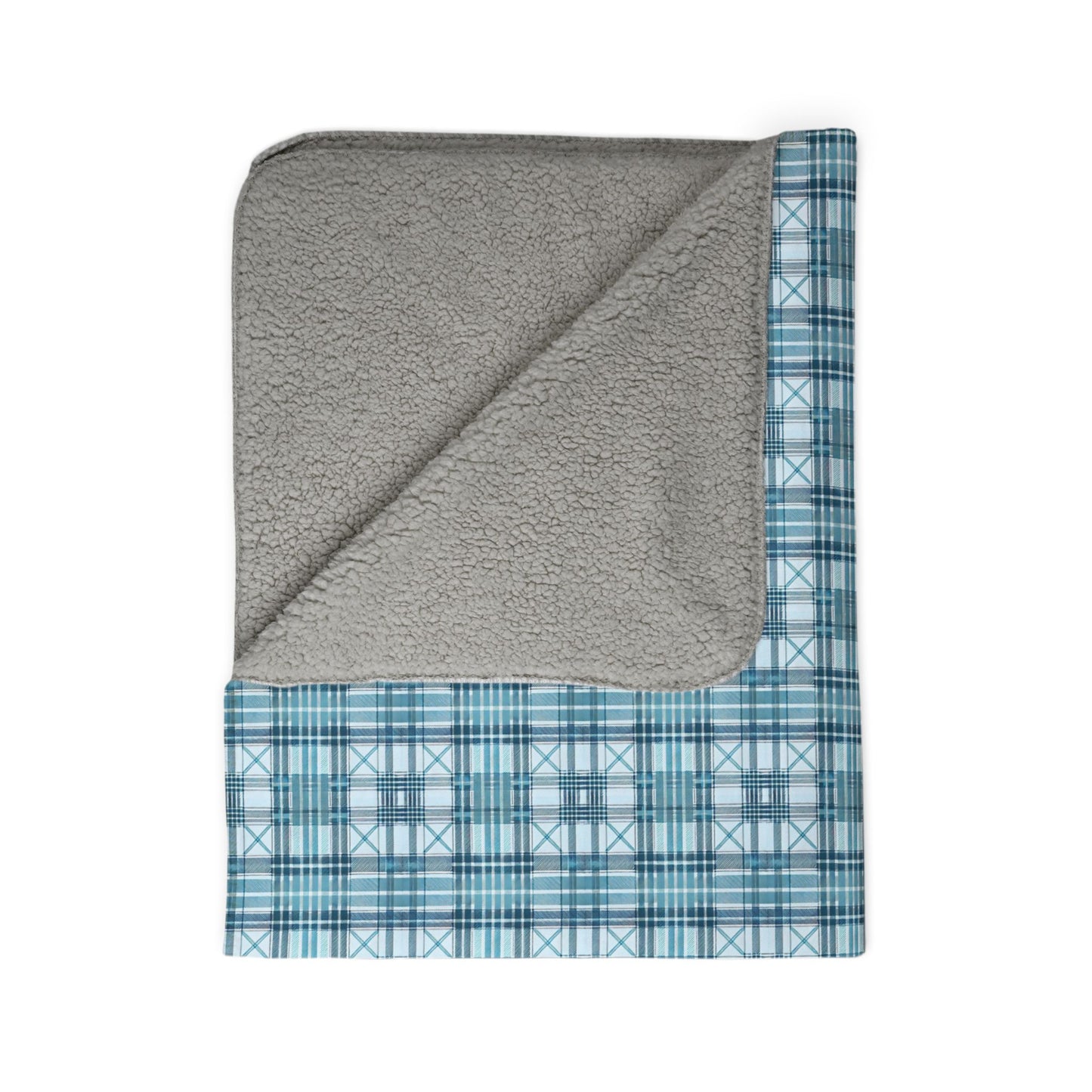 Sky Blue Fleece Sherpa Blanket