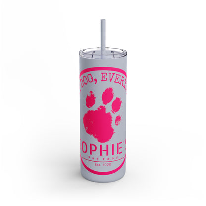 Personalized Pet Lover Tumbler – Custom Matte 20oz Drink Cup with Paw Print Design