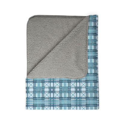 Sky Blue Fleece Sherpa Blanket