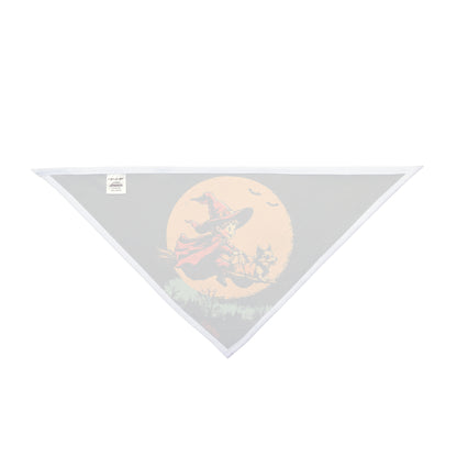 Dog Bandana - Halloween Flying Witch Design