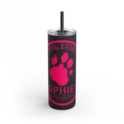 Personalized Pet Lover Tumbler – Custom Matte 20oz Drink Cup with Paw Print Design