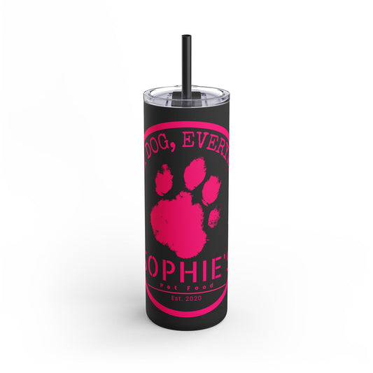 Personalized Pet Lover Tumbler – Custom Matte 20oz Drink Cup with Paw Print Design