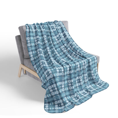 Sky Blue Fleece Sherpa Blanket